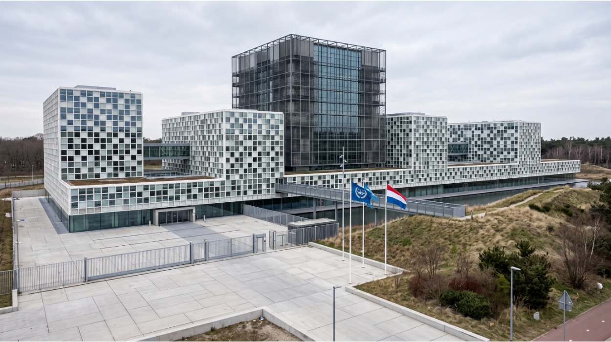 International Criminal Court building in The Hague — primary tribunal for enforcing individual criminal responsibility for war crimes under IHL